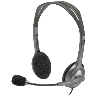 Гарнитура Logitech H110 серебристый, проводная, 3.5 мм