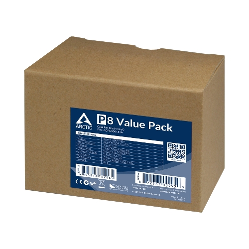Вентилятор для корпуса ARCTIC P8 Value Pack (черный/черный) (5pc) (ACFAN00153A)
