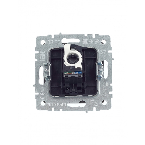 Розетка компьютерная IEK BRITE РК10-БрШ RJ45 кат.5E шампань