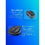 Мышь беспроводная Logitech M185 серый/черный, 1000 dpi, радиоканал, USB, кнопки - 3