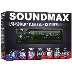Автомагнитола Soundmax SM-CCR3189FB, 1 DIN, Bluetooth, USB Type-A, AUX