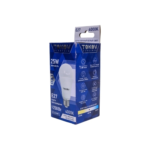 Лампа светодиодная TOKOV ELECTRIC 25 Вт А60 4000К Е27 176-264В