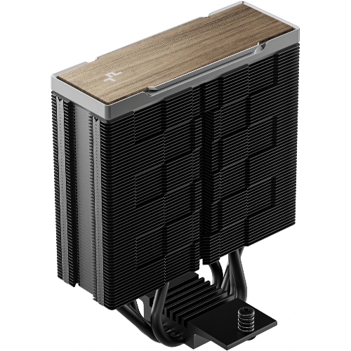 Кулер для процессора DEEPCOOL AK400 G2 LGA1851/1700/1200/115X/AM5/AM4 (12шт/кор, TDP 220W, PWM, Fan 120мм, 4 тепл. Трубки, Wood-grain top cover, черный) RET (R-AK400G2-BKNNMN-GJD)
