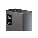 Портативный аккумулятор OLMIO QR-30, 30000mAh, 22.5W, QuickCharge3.0/PowerDelivery, LCD, серый