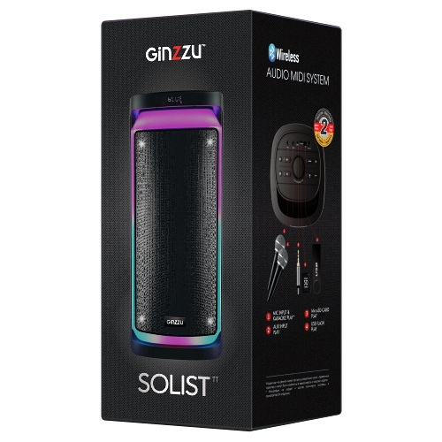 Акустическая система Ginzzu GM-226, Midi, BT/USB/SD/FM/MIC/ДУ