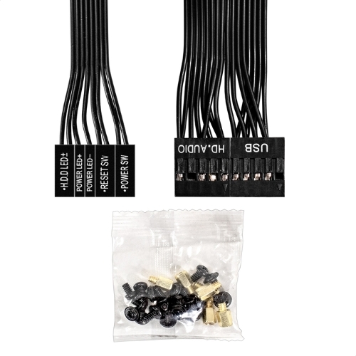 Компьютерный корпус Miditower ExeGate AA-443-UNS450 (ATX, БП UNS450 с вент. 12см, 2хUSB+HD Audio, черный)