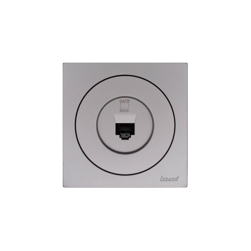 Розетка компьютерная СП OSEN RJ45 кат.6 механизм серый матовый LEZARD 743-7488-140