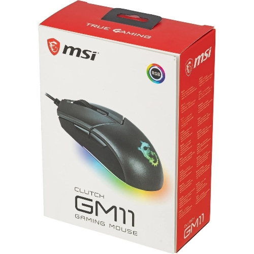 Мышь проводная MSI Clutch GM11 черный, 5000 dpi, USB, кнопки - 6