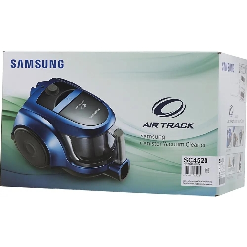 Пылесос Samsung VCC4520S36 синий/черный, 350/1600 Вт, уборка сухая, пылесборник контейнер 1.3 л