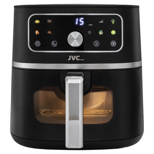 Аэрогриль JVC JK-MB055 черный, 1750 Вт, 5.5 л, электронное управление, 8 программ