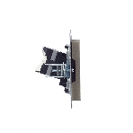 Розетка компьютерная IEK BRITE РК10-БрШ RJ45 кат.5E шампань