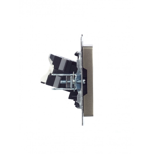 Розетка компьютерная IEK BRITE РК10-БрШ RJ45 кат.5E шампань