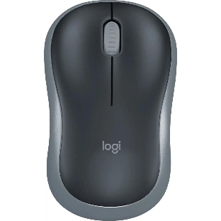 Мышь беспроводная Logitech M185 серый/черный, 1000 dpi, радиоканал, USB, кнопки - 3