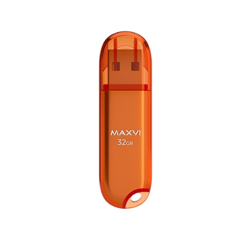 Флешка USB Maxvi P1 orange (FD32GBUSB20C10P1), 32Gb, USB 2.0, R/W 15/5, оранжевый