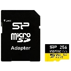 Флеш карта microSDXC 256Gb Silicon Power SP256GbSTXLA2V1NSP Inspire V30 A2 + adapter