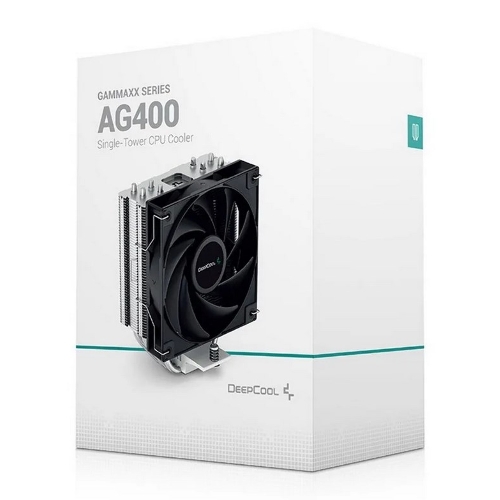 Кулер для процессора DEEPCOOL AG400 черный, 120 мм, алюминий/медь, 2000 об/мин, 31.6 дБ, 4 pin, 220 Вт, 150 мм