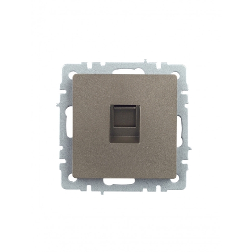 Розетка компьютерная IEK BRITE РК10-БрШ RJ45 кат.5E шампань