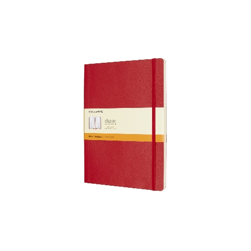 Блокнот Moleskine CLASSIC SOFT QP621F2 XLarge 190х250 мм, 192 страниц, линейка, мягкая обложка, красный