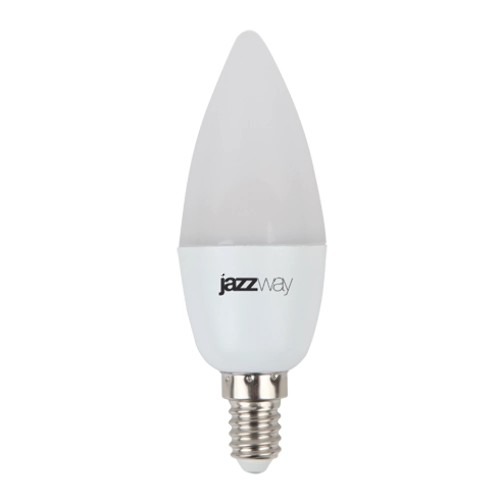 Лампа светодиодная JazzWay PLED-SP C37 7Вт свеча 3000К теплый белый E14 530лм 230В