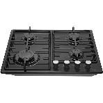 Газовая варочная панель Maunfeld EGHE.64.3STS-EB/G, 4 конфорки, эмалированная сталь, черный
