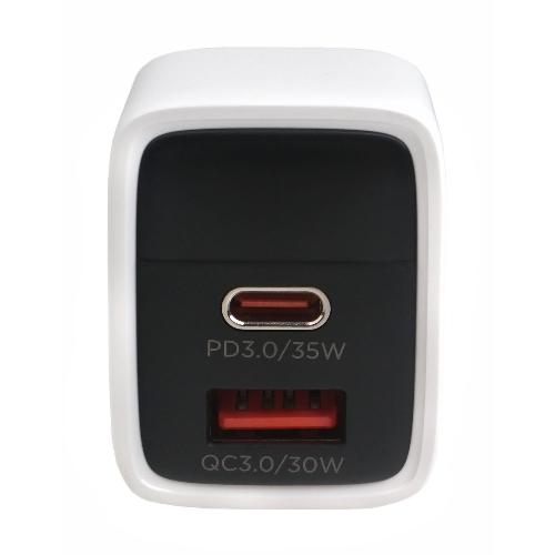 Сетевое зарядное устройство с дисплеем Cablexpert MP3A-PC-52, 35Вт GaN, QC3.0/PD3.0, 1хUSB, 1хType-C, белый, коробка