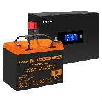 Комплект Источник бесперебойного питания EX295993RUS + батарея 33Aч EX285664RUS 1шт (инвертор, синус, для котла, PF=1, настенный) ExeGate IdealSine SR-1000.LCD.2SH <1000VA/1000W, чистая синусоида, цветной LCD-дисплей, 2*Schuko, крепление настенное, Black> + батарея ExeGate HRL 12-33 (12В, 33Ач) 1шт