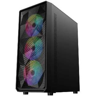 Компьютерный корпус 1STPLAYER FD3 Black, ATX, 4x120мм LED fans inc.