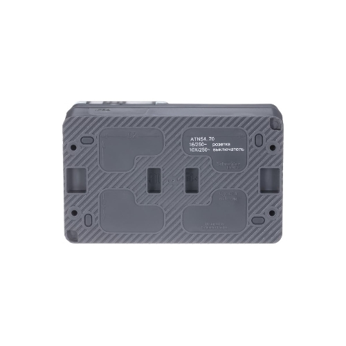 Блок ОП AtlasDesign Profi54 розетка 16А 250В с заземл. защ. шторки + 1-кл. выключатель 10А IP54 антрацит SchE