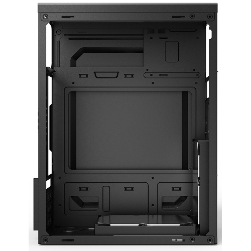 Компьютерный корпус CBR PCC-MATX-MX08-WPSU mATX Minitower MX08, без БП, 2*USB 2.0, HD Audio+Mic, черный