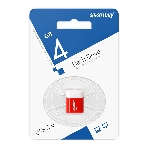 Флешка USB Smartbuy LARA Red (SB4GbLara-R), 4Gb, USB 2.0, R/W 15/5, красный/белый