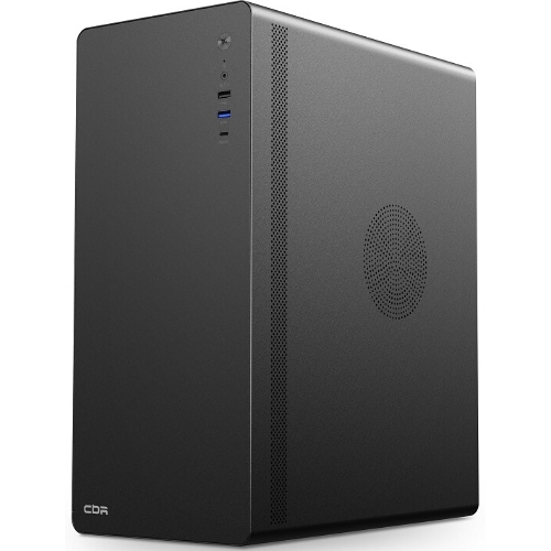 Компьютерный корпус CBR ATX Miditower U500, без БП, 1хUSB 3.0 Type-C, 1хUSB 3.0, 1хUSB 2.0, HD Audio+Mic, черный [PCC-ATX-U500-WPSU