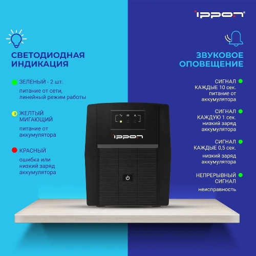 Источник бесперебойного питания Ippon Back Basic 1500 Euro 900Вт 1500ВА черный