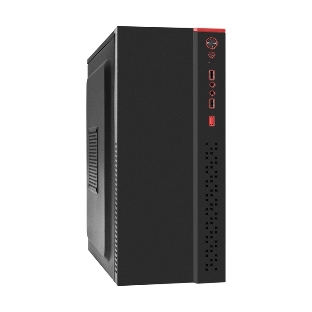 Компьютерный корпус Miditower ExeGate AA-443-UNS450 (ATX, БП UNS450 с вент. 12см, 2хUSB+HD Audio, черный)