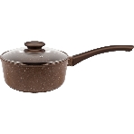 Ковш Maunfeld Carmel MF18CRM01SP из литого алюминия со стеклянной крышкой, 18 см, 1,6 л