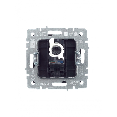 Розетка компьютерная IEK BRITE РК10-БрТБ RJ45 кат.5E темная бронза