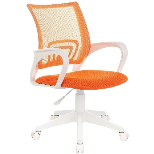 Кресло Бюрократ CH-W695NLT TW-38-3 TW-96-1 оранжевый, сетка/ткань, 120 кг, механизм качания
