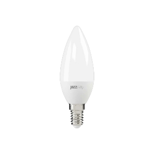 Лампа светодиодная JazzWay PLED-SP C37 7Вт свеча 5000К холодный белый E14 560лм 230В