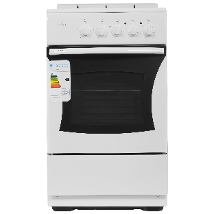 Плита комбинированная Flama RK 2201 W белый, конфорок 2 газовых и 2 электрических, духовка 50 л, 50 см x 85 см x 54 см