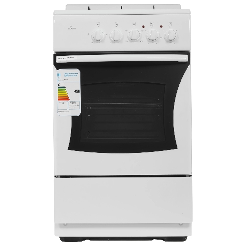 Плита комбинированная Flama RK 2201 W белый, конфорок 2 газовых и 2 электрических, духовка 50 л, 50 см x 85 см x 54 см