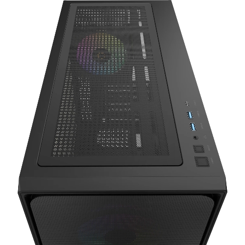 Корпус Ocypus Delta C70 BK ARGB, Midi-Tower, чёрный, 4 x 120 мм