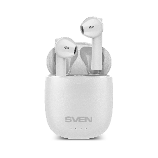 Наушники беспроводные внутриканальные с микрофоном SVEN E-727BT белый Bluetooth