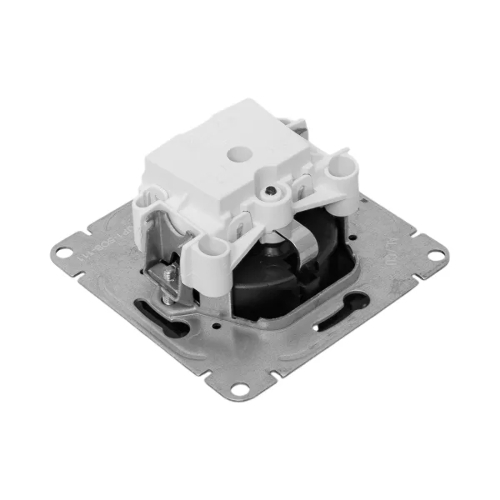 Механизм розетки EKF UP1-SOB-111 16А, с заземлением, со шторками, черный Эпика