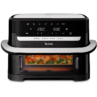 Аэрогриль Tefal Dual Easy Fry Flex EY9228E0 черный, 2700 Вт, 9 л, сенсор, 6 программ