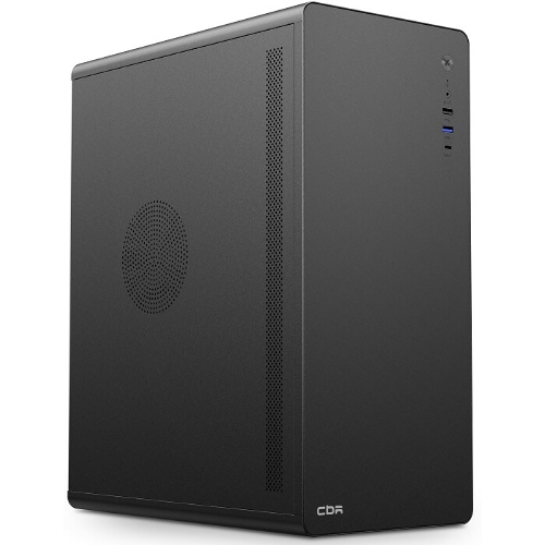 Компьютерный корпус CBR ATX Miditower U500, без БП, 1хUSB 3.0 Type-C, 1хUSB 3.0, 1хUSB 2.0, HD Audio+Mic, черный [PCC-ATX-U500-WPSU