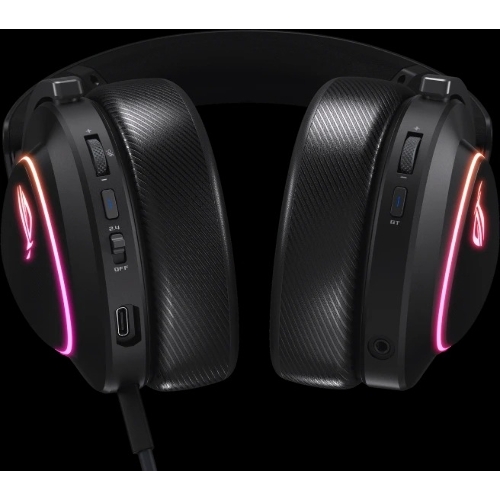 Гарнитура ASUS ROG Delta II чёрный, беспроводная + проводная, Bluetooth, подсветка