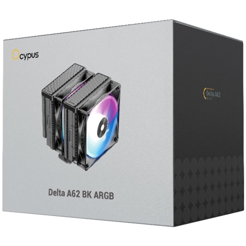 Кулер Ocypus Delta A62 BK ARGb черный 120мм алюминий+медь 2000rpm 29db 4-pin 260W 156мм