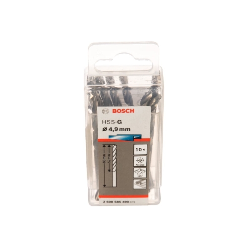 Сверло по металлу HSS-G 4.9мм Standard (10шт)