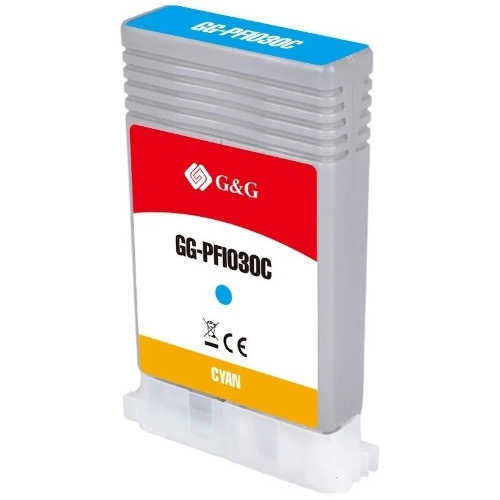 Картридж струйный G&G GG-PFI030C PFI-030C голубой (55мл) для Canon imagePrograf TA-20/30 TM-240/340