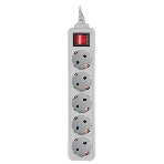 Сетевой фильтр PC Pet AP01006-3-GR 3 м, 5 розеток, серый