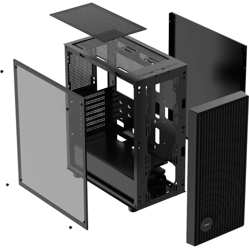 Компьютерный корпус Ocypus Gaммa C70 BK ARGB ATX/win/black/4 ARGB fans/no PSU/Tempered Glass